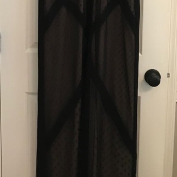 BCBG MAXAZRIA Mesh Tulle Gown Maxi Dress Black Color Size 10 $348 - Picture 5 of 9